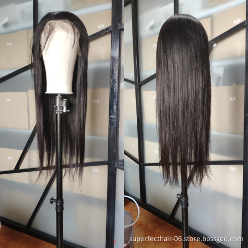 New Arrival Superfect Transparent Swiss Lace Front Wig Human Hair 360 Lace Frontal Wig Glueless Brazilian 100% Virgin Wigs